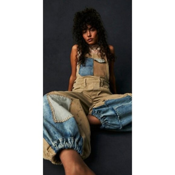 NWT We The Free People Bittersweet Embroidered Overalls in Butterfly Kisses M - Picture 13 of 13